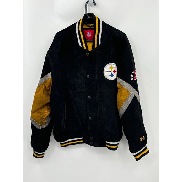 G-III Other - G-III Pittsburgh Steelers Suede Leather Jacket Size L Logo Coat